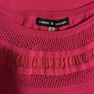 Cable & Gauge Pink Business Casual Shell - Silk-Sleek Knit - Size - M